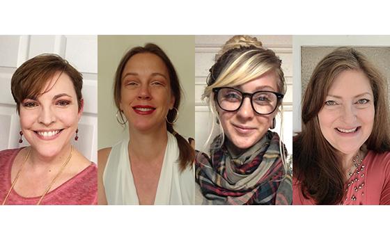 headshots of four art therapy graduates