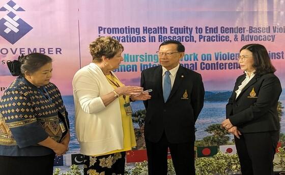 Kathy Wisser with PBRI representatives