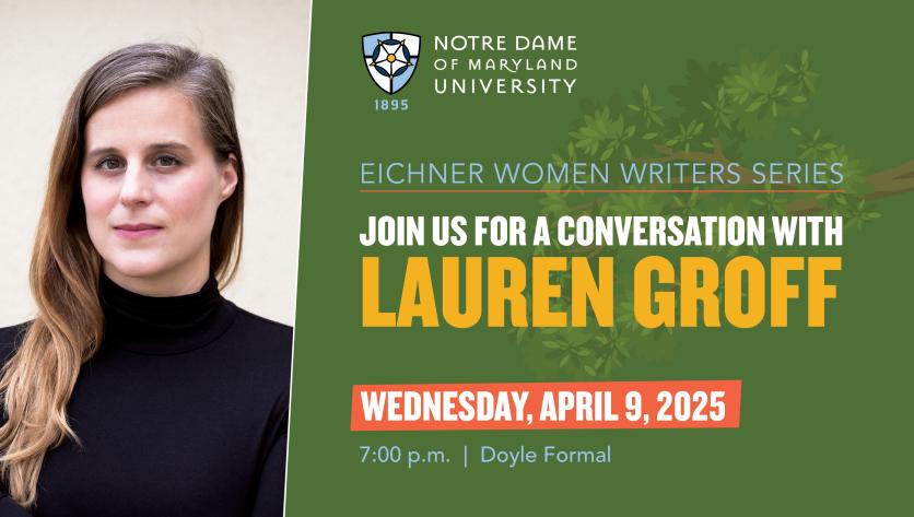Lauren Gorff headshot with Eichner event details