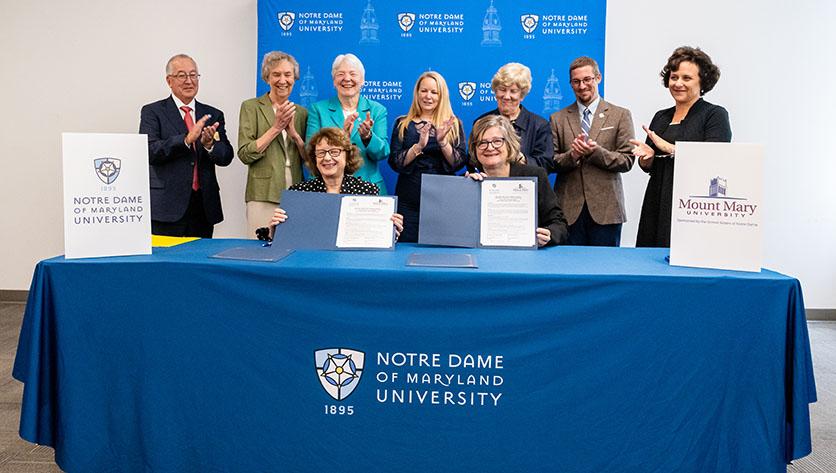Mount Mary and NDMU MOU signing