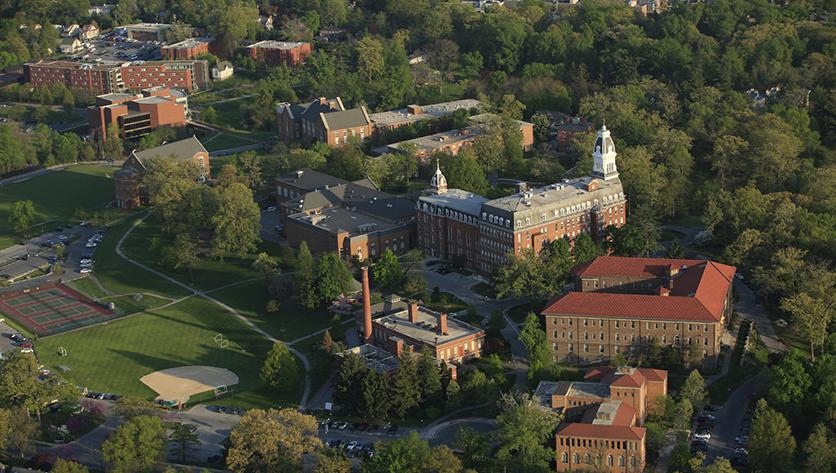 Aerial shot of the campus