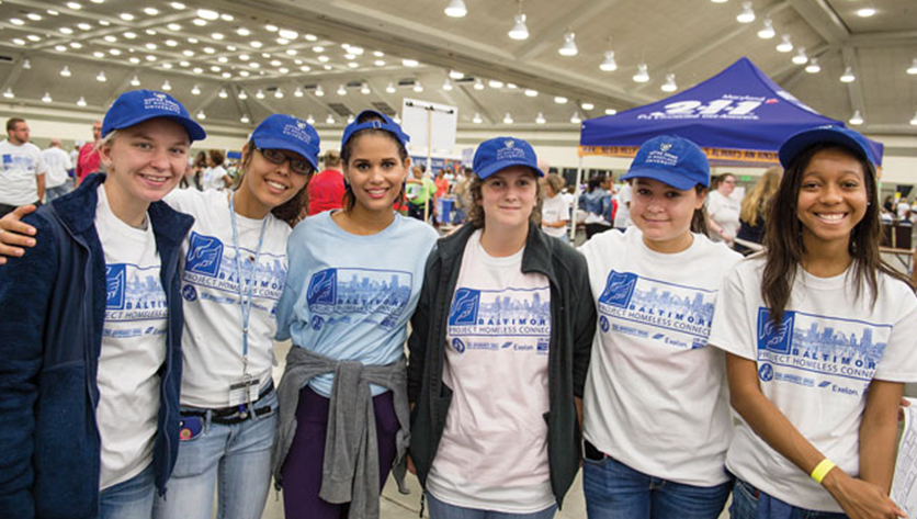 Group of student volunteers