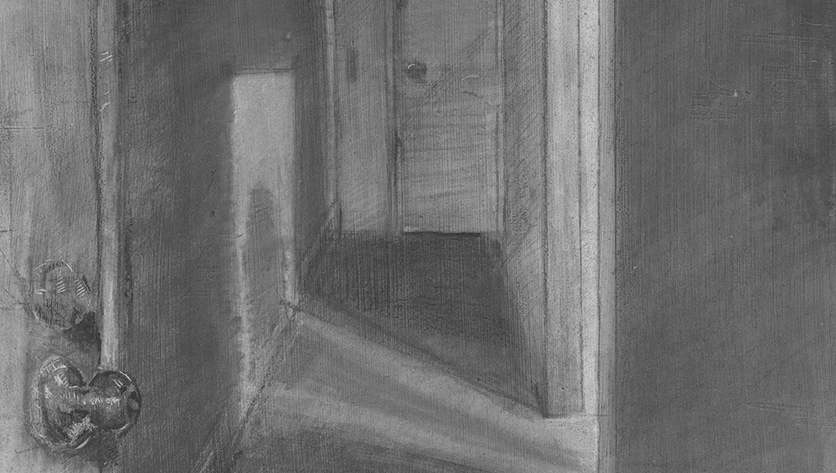 Drawing of a hallway