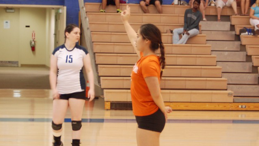 Cleaya Antes playing volleyball