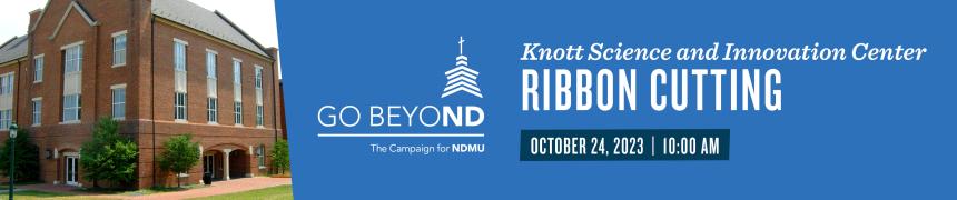 Knott Science and Innovation Center Ribbon Cutting graphic