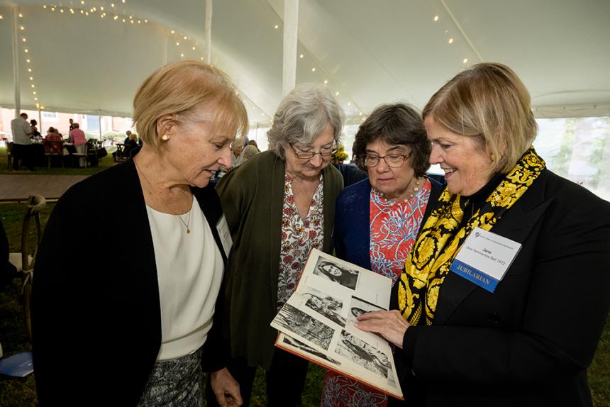 alums at jubilarian luncheon