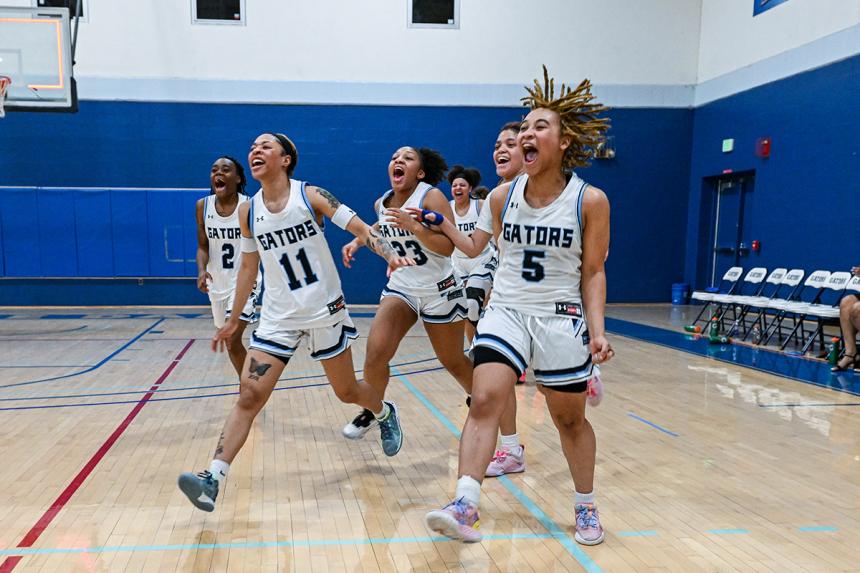 NDMU women's basketball celebrates its CSAC championship