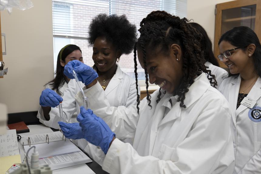 NDMU Students Conduct Research in Bunting Hall Lab
