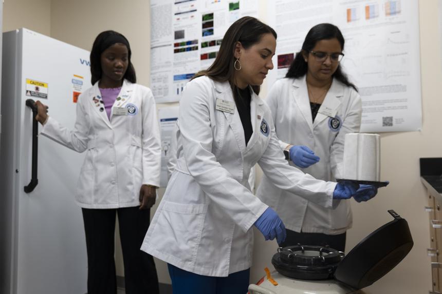 NDMU Students Conduct Research in Bunting Hall Lab