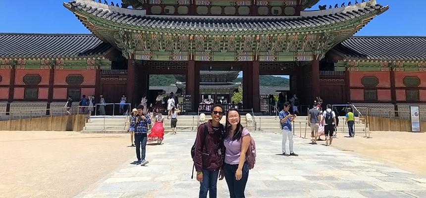 two study abroad students in Japan