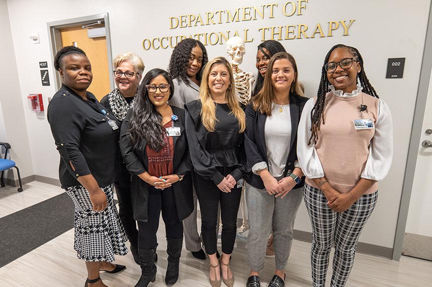 a group of OTD students near department of Occupational Therapy